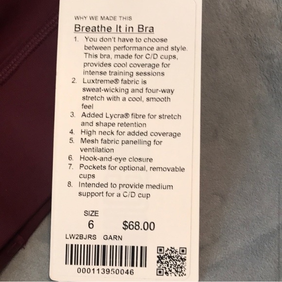 NWT Lululemon Breathe It in Bra - Picture 5 of 5